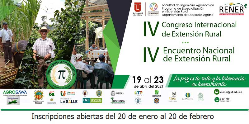 Así será el IV congreso internacional y IV Encuentro nacional de Desarrollo Rural