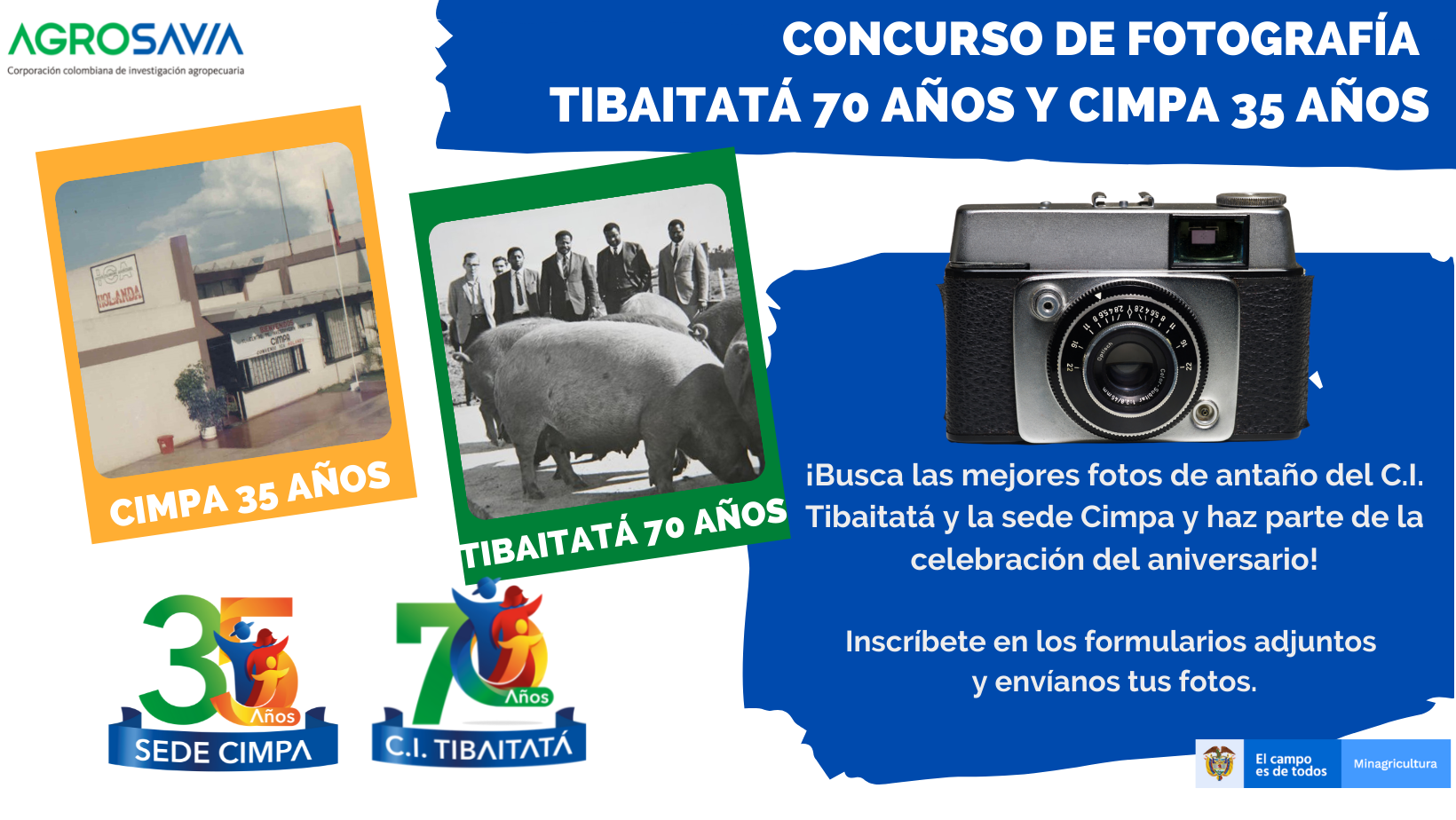 Arrancan los concursos de fotografía: TIBAITATÁ 70 años y CIMPA 35 años