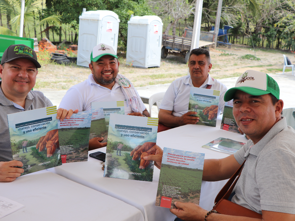 El conocimiento técnico sobre el cultivo de la yuca, procesos de mejoramiento varietal y agregación de valor fueron compilados en documentos escritos preparados y difundidos gracias al Plan Yuca País