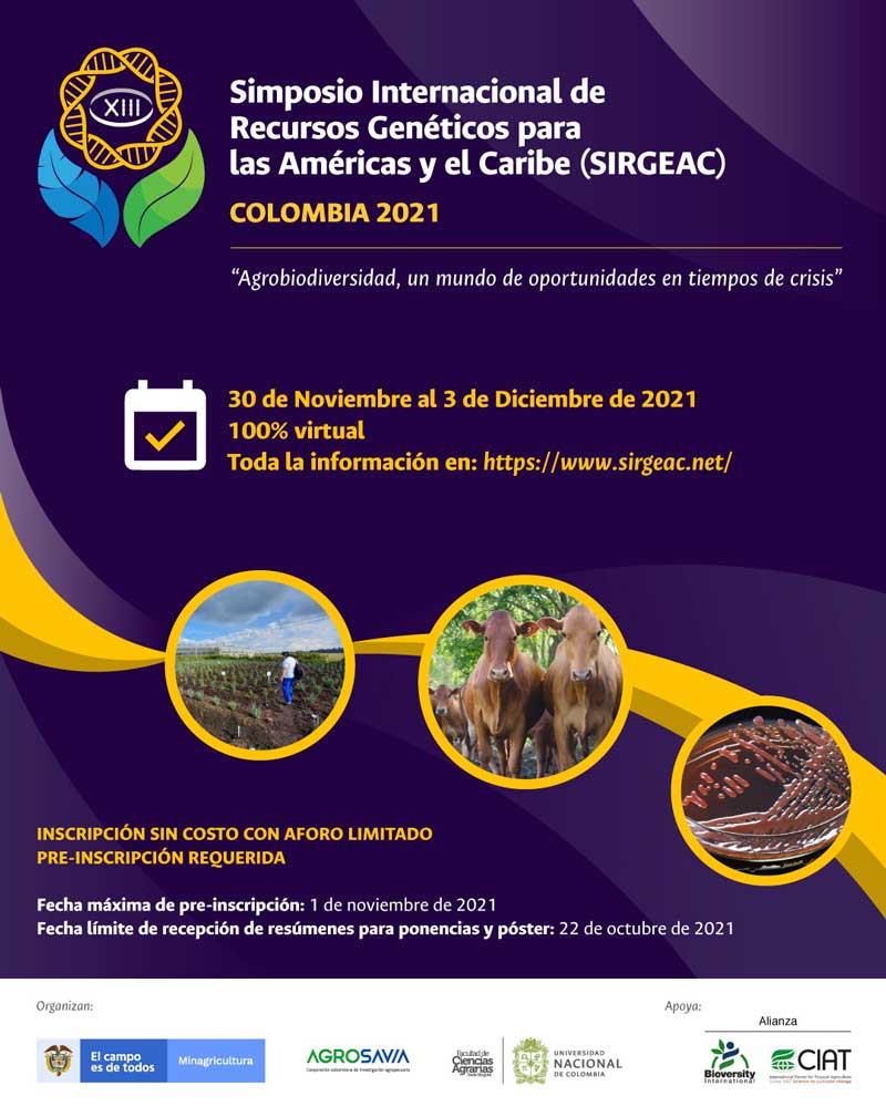 Simposio Internacional de recursos genéticos para las Américas y el Caribe por primera vez en Colombia