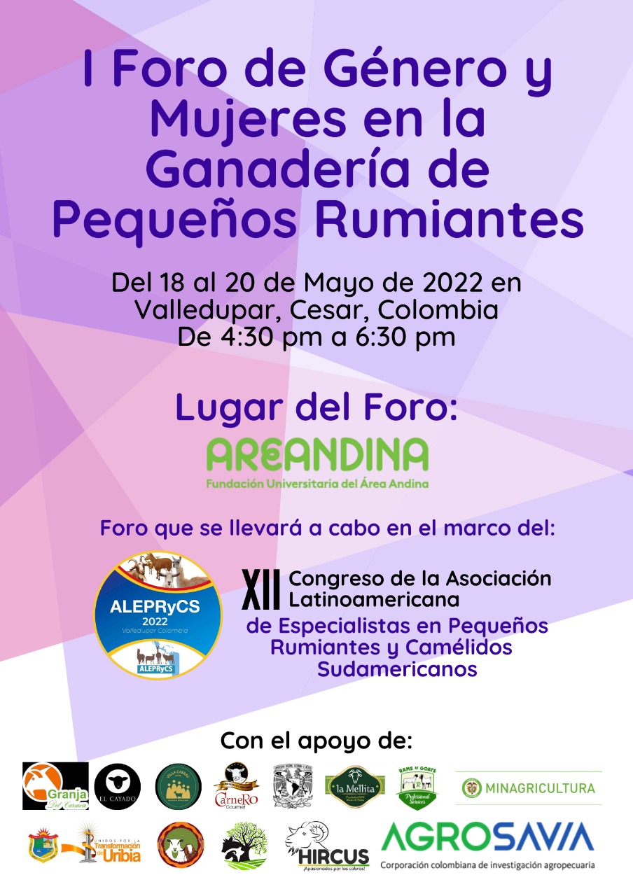Congreso ALEPRYCS, Será Escenario Para El I Foro De Género Y Mujeres En La Ganadería De Pequeños Rumiantes6