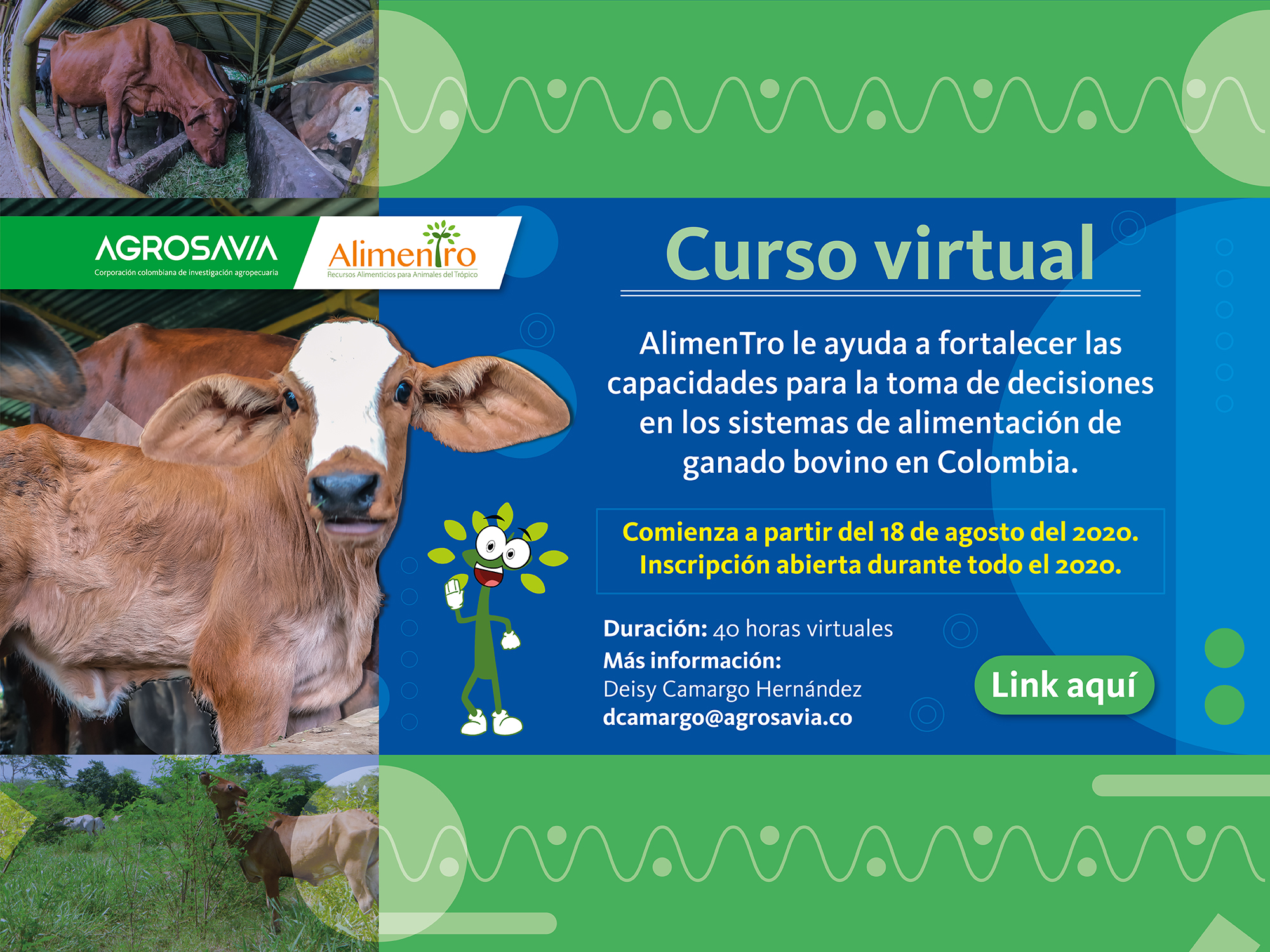 AGROSAVIA abre curso gratuito sobre AlimenTro