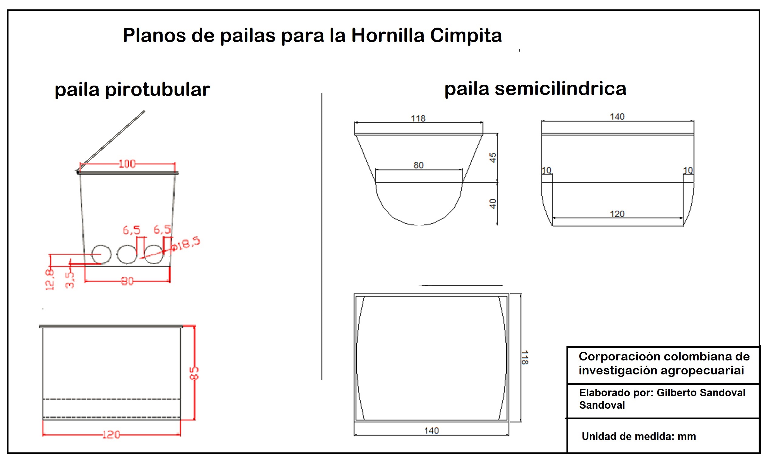 Plano Pailas Hornilla Cimpita