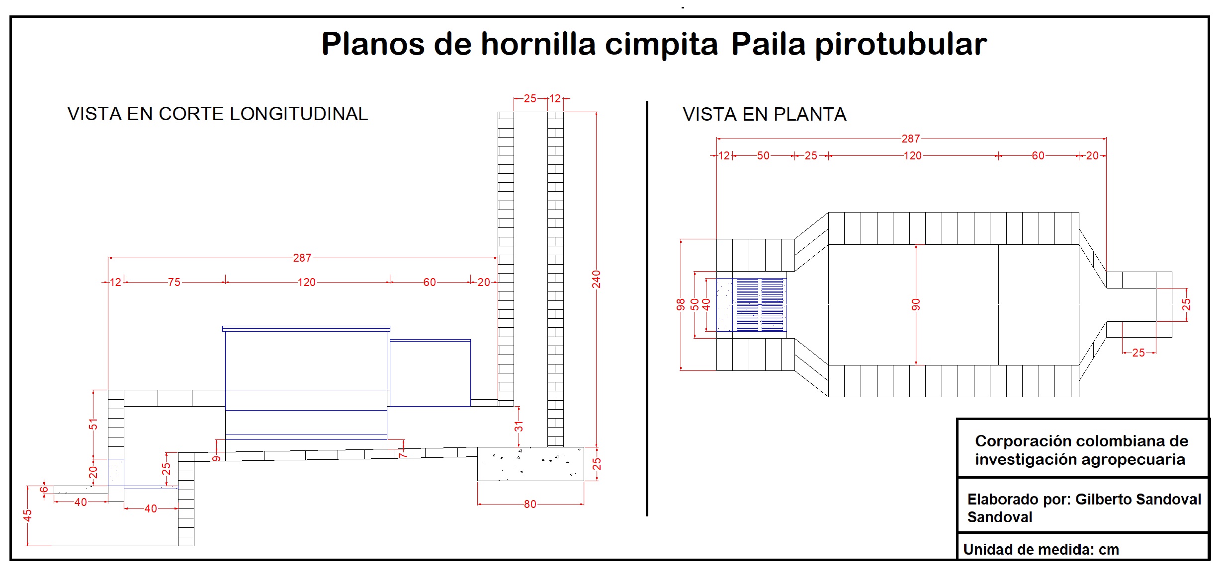 Planos Hornilla Cimpita Pirotubular