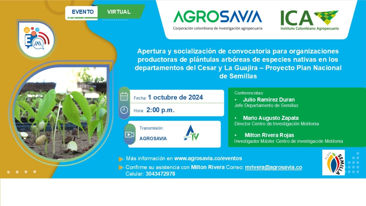 Convocatoria organizaciones de productores de Especies Arbóreas Nativas
